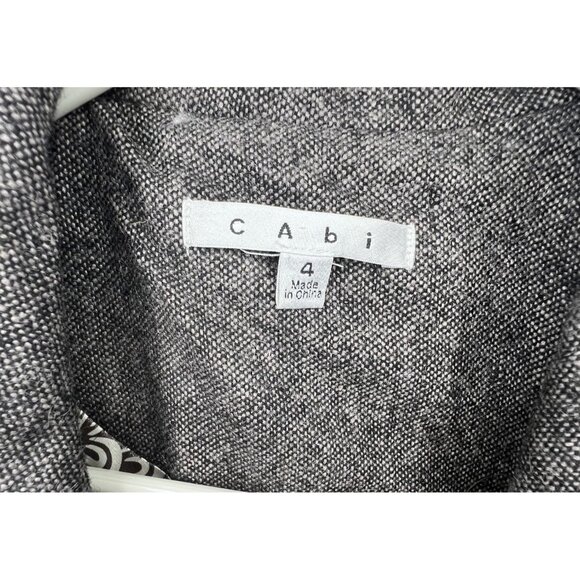 CAbi Shakespeare Swing Tweed Coat Sz 4 Brown Wool Blend Academia Office - Picture 4 of 16